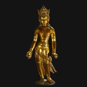 Gilt Bronze Padmapani Figure