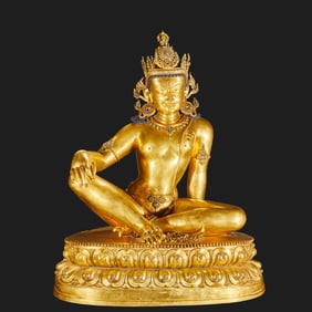 Gilt Bronze GuanYin Figure
