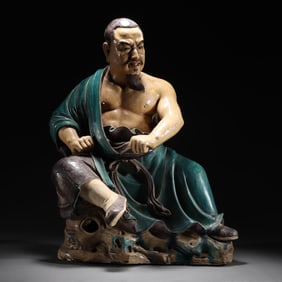 Sancai Arhat Porcelain Figure