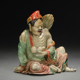 Shoushan Colour Painted Arhat Ornament