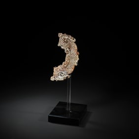 Jade Carved Chi Dragon Shape Huang