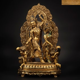 Gilt Bronze GuanYin Figure