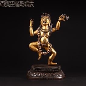Gilt Bronze Vajrapani Figure