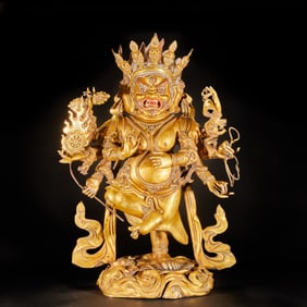 Gilt Bronze Mahakala Figure