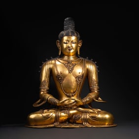 Gilt Bronze GuanYin Figure
