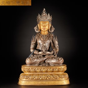 Gilt Bronze Infinite Life Buddha Figure