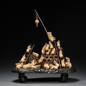 Shoushan Carved Mouses Ornament
