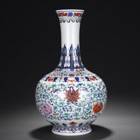 Doucai Flower Branch Pattern Porcelain Vase