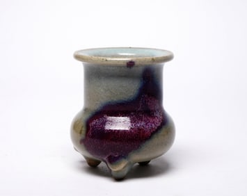 AJUN WARE PURPLE-SPOTTED CENSER