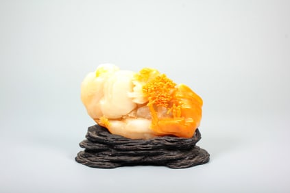 A JADE LANDSCAPE AND FIGURE CARVING, YONGZHENG 8TH YEAR (1730 AD) IMPERIAL MADE