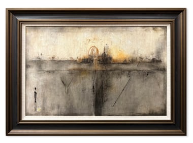 AN OIL PAINTING ON CANVAS