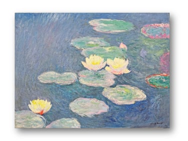 AN OIL PAINTIN ON CANVAS WITH THE MARK OF CLAUDE MONET