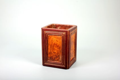 AN AGARWOOD INLAID ARCHER'S RING WITH LONGEVITY CHARACTER