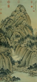 A CHINESE HAND PAINTING WITH THE MARK OF WANG HUI