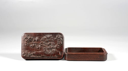 A 'FLORAL' STATIONERY BOX