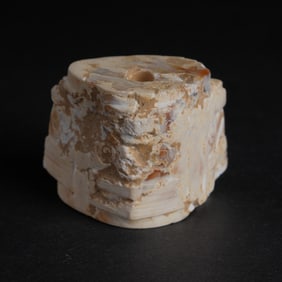 A JADE CONG WITH DIVINE MASK PATTERN