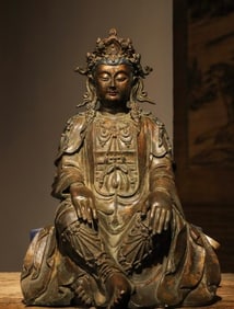 Gilt Bronze GuanYin Figure