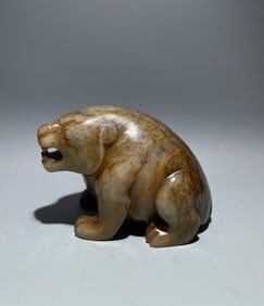 Jade Carved Bear Shape Ornament
