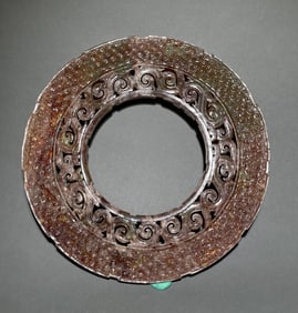 Jade Carved Dragon Pattern Bi