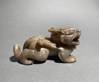 Jade Carved Beast Shape Ornament