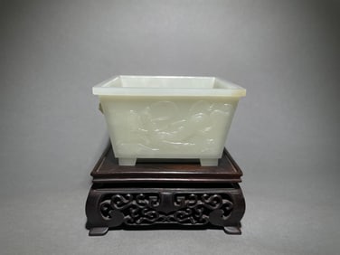 Jade Carved Flying Beauty Pattern Washer
