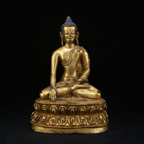 Gilt Bronze Sakyamuni Figure