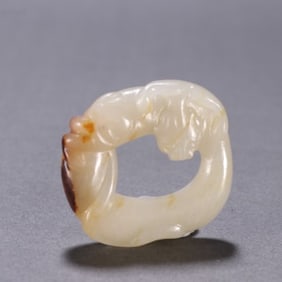 Jade Carved Chi Dragon Shape Ring