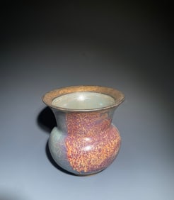 Lujun Ware Inlaid Silver Porcelain Vase