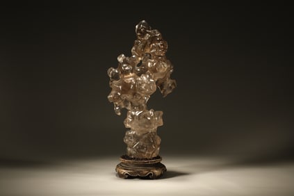 Crystal Carved Taihu Stone Shape Ornament