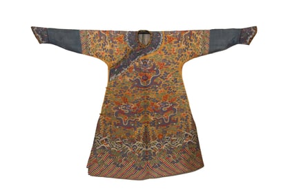 Silk Embroidery Carved Dragon and Cloud Pattern Dragon Robe