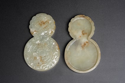 Jade Carved Dragon Pattern Lid Box