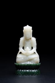 Jade Carved Sakyamuni Figure