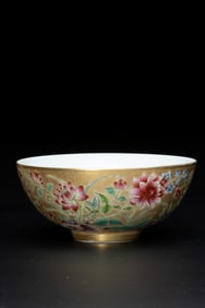 Famille Rose Flower Pattern Porcelain Bowl