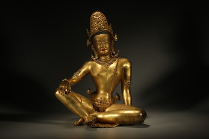 Gilt Bronze GuanYin Figure