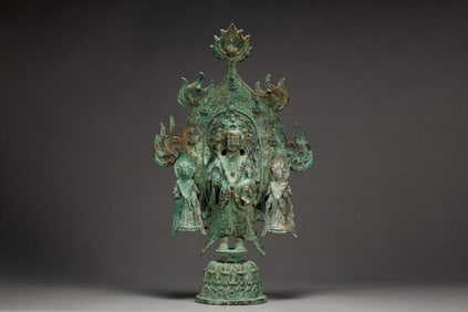 Chinese Bronze GuanYin Figure