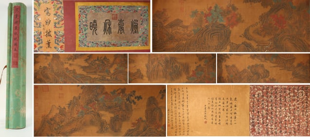 Chinese Drawing Landscape Hand Scroll,Fan Kuan Mark