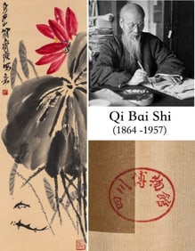 Qi Baishi (1864-1957), attributed to, Lotus