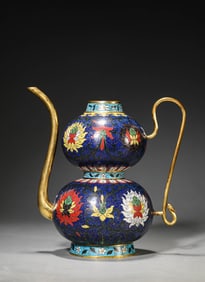 A Cloisonné Enamel 'Floral' Ewer