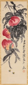 Qi Baishi (1864-1957), attributed to, Peaches of Longevity