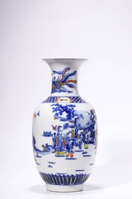 A Blue and White 'Figure Scene' Vase