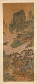 Qiu Ying (c.1494-1552), attributed to, Blue-Green Landscape