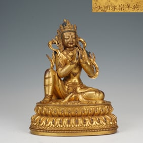 Gilt Bronze GuanYin Figure
