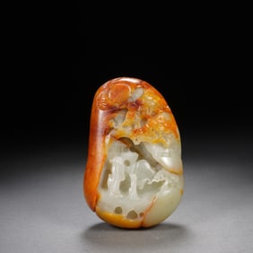 Jade Carved Character and Tree Ornament