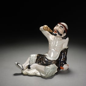 Famille Rose Character Shape Porcelain Figure