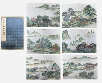 Chinese Drawing Flower Painting Album,Qiu Ying Mark