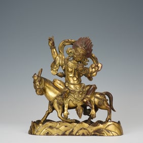 Gilt Bronze Guardian Figure