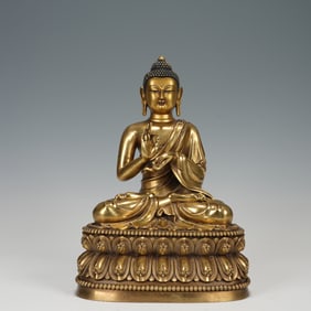 Gilt Bronze Sakyamuni Figure