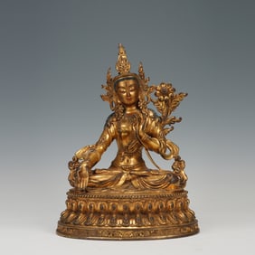 Gilt Bronze White Tara Figure