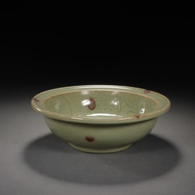 Hutian Ware Carved Flower Pattern Porcelain Washer