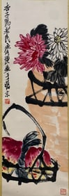 Chinese Drawing Flower Painting,Qi Baishi Mark